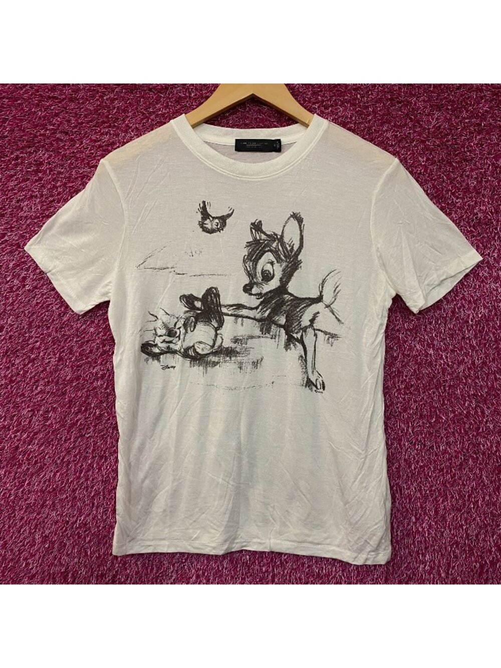 Disney Bambi Sketch Vintage Style Graphic Tissue Tee XS